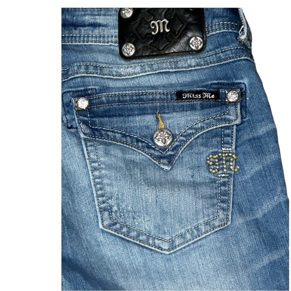 Miss Me Boyfriend Capri Denim Jeans Size 27 Style JB5547P2 - Picture 4 of 6